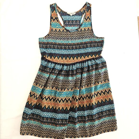 ALTAR'D STATE Sleeveless Tank Dress Womens SMALL Stripe Tribal Pattern - Picture 2 of 9